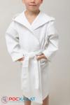 Детский вафельный халат с капюшоном белый В-07 (9)