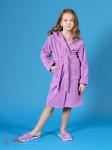 Детский махровый халат с капюшоном сиреневый МЗ-04 (10)