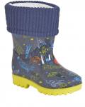 Сапоги ПВХ для мальчика, арт. MUS22-035, синий, Neo Feet, 23