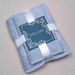 Комплект из 2х махровых полотенец ТМ Fine Line (50х80;70х130) "Бабл" нежно-голубой