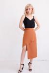 Асимметричная юбка светло-терракотовая