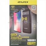 QI Индуктивный беспроводной блок питания AWEI P55K 2-в-1 10000 мАч