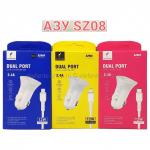 Автомобильное зарядное устройство с кабелем Sky Dolphin SZ08 12W Dual USB Car Set