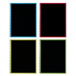 Тетрадь общая ученическая на спирали Accent, А4, 120 листов, клетка, ламинация глянцевая, структурное тиснение "лён"