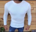 Мужская водолазка лапша белая V107