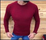 Мужская водолазка лапша бордо V107