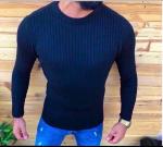 Мужская водолазка лапша темно-синяя V107