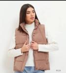 Болоневый жилет каппучино T124