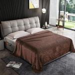 Жаккард Арабеска шоколад 180*200 плед ВелСофт Премиум