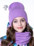 Комплект шапка и снуд для девочки