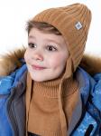 Комплект шапка и манишка для мальчика