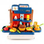 *BOWA Игровой набор "Передвижная кухня" (63х49 см, 41 дет., сборный, свет, звук, в чемодане, синий)