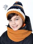 Комплект шапка и снуд для мальчика
