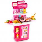 *BOWA Игровой набор"Передвижная кухня" (63х49 см, 41 дет., сборный, свет, звук, в чемодане, розовый)