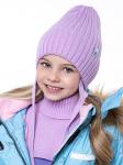 Комплект шапка и манишка для девочки