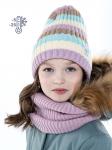Комплект шапка и снуд для девочки