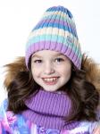 Комплект шапка и снуд для девочки