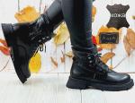01455 черн Ботинки деми женские (36-40)/6