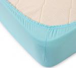 Бирюзовый простыня ТРИКОТАЖ 120*200*20 на резинке Р011Т