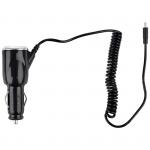 Автомобильное зарядное устройство Energy ET-18A с кабелем micro-USB, цвет - чёрный