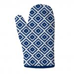 Прихватка-рукавица рогожка 18х28 "Fine Line" рис 62077 вид 2 "Геометрия" синий
