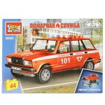 LADA конструктор lada-2104 ПОЖАРНАЯ СЛУЖБА, 44 дет. (легко собрать) Город мастеров в кор.80шт