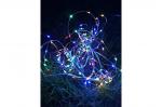 КОСМОС св-к на солн.батарее "Разноцветные нити" 100LED RGB, 10 м (акк.Ni-Mg 300MAh) KOC_SOL196