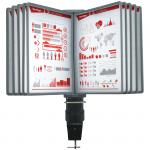 Демосистема настольная с 10 серыми панелями Berlingo, со струбциной, SBn_10103