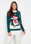 Пуловер с новогодним рисунком