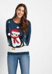 Пуловер с новогодним рисунком