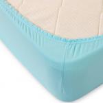 Бирюзовый простыня ТРИКОТАЖ 160*200*20 на резинке Р013Т