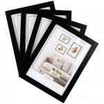 Набор рамок МДФ 15*21 см, OfficeSpace, 4 шт., небьющееся стекло, черный венге, РМДФ_34403