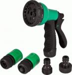 1-2.sale Набор д/полива 5 предм. (пистолет 8 реж., коннектор 3/4" (2 шт.) соединитель штуцерный), E1M