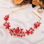 Аксессуар для волос "Огненные цветы" 25 см