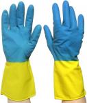 Перчатки хозяйств. латекс. «Libry» сине-желтые (XL)