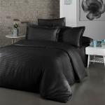 Комплект постельного белья "Чёрный", страйп-сатин