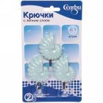 Крючки в наборе 3шт на липком слое "ИДЕЯДОМА", витая ракушка, нагрузка 2кг