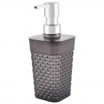"Oslo" Дозатор для жидкого мыла пластмассовый "Neo Luxe" 7,5х7,5х17,8см, дымчатый кварц (Россия)