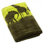 "Missoni-3046" Полотенце махровое 100х150см, плотность 375гр/м2, 100% хлопок, жаккард, зеленый (серый), Bolangde (Китай)