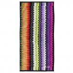 "Missoni-3012" Полотенце махровое 34х78см, плотность 375гр/м2, 100% хлопок, велюр, сиреневый, Bolangde (Китай)