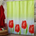 "Miranda" Штора для ванной тканевая 180х200см "Тюльпан", 100% п/э (Турция)