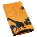 "Missoni-3046" Полотенце махровое 34х78см, плотность 375гр/м2, 100% хлопок, оранжевый, Bolangde (Китай)