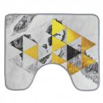 "Альпы" Комплект ковриков для ванной и туалета 50х80см; 50х40см + коврик для унитазной крышки 44х40см, безворсовый, антискользящее основание, оверложенный край, полиэстер (Китай)