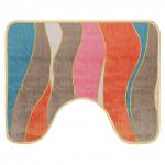 "Анталия" Комплект ковриков для ванной и туалета 50х80см; 50х40см + коврик для унитазной крышки 44х40см, безворсовый, антискользящее основание, оверложенный край, полиэстер (Китай)