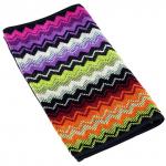 "Missoni-3012" Полотенце махровое 70х140см, плотность 375гр/м2, 100% хлопок, велюр, сиреневый, Bolangde (Китай)