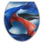 "Гейша" Комплект ковриков для ванной и туалета 50х80см; 50х40см + коврик для унитазной крышки 44х40см, безворсовый, антискользящее основание, оверложенный край, полиэстер (Китай)