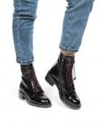 01-C2405G221-21R100-M BLACK Ботинки демисезонные женские (натуральная кожа, байка)