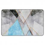 "Гермес" Комплект ковриков для ванной и туалета 50х80 см; 50х40 см + коврик для унитазной крышки 44х40 см, серо-голубой, безворсовый, антискользящее основание, оверложенный край, полиэстер (Китай)