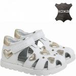 20-620C бел Сандалии для девочек (23-27)/10