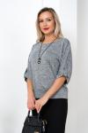 Блуза Сабина (темно-серый) Б11-459/5